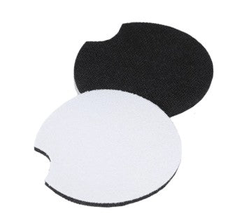 White Fabric Car Coaster (2 pack)